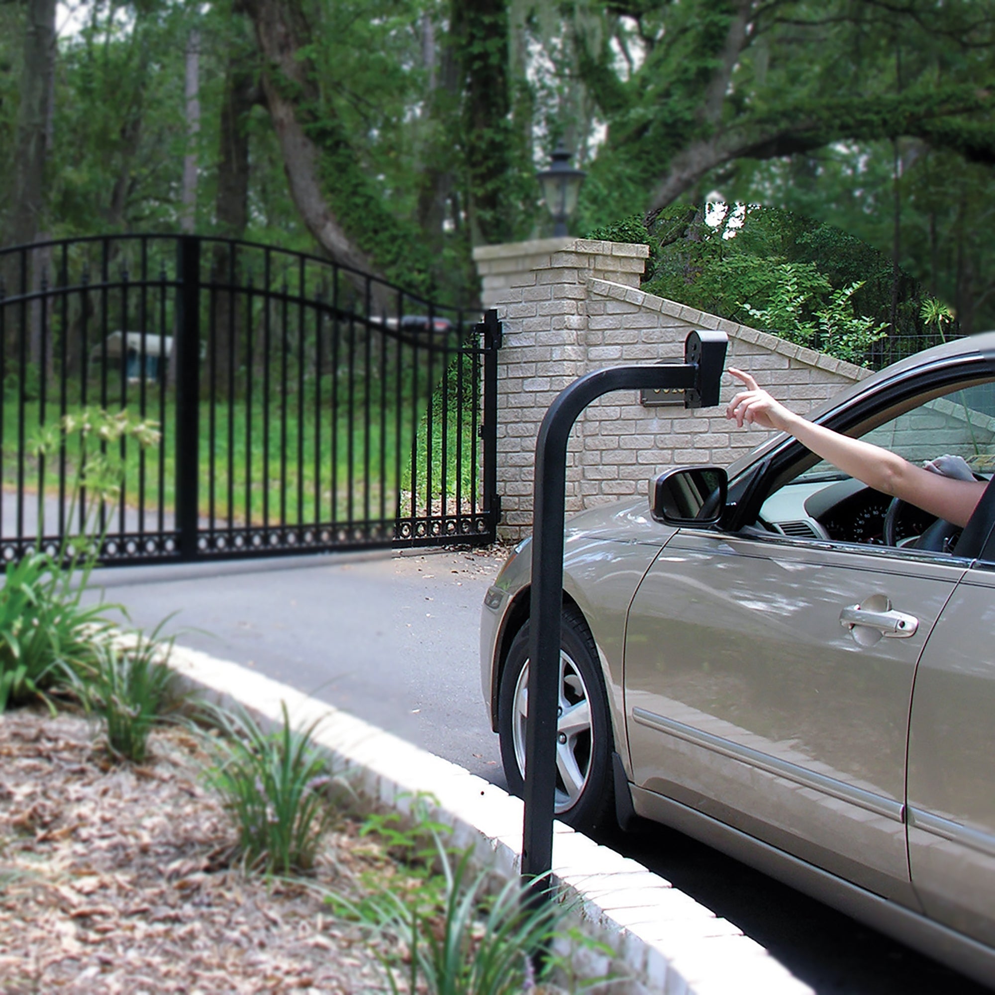 Mighty Mule Digital Keypad Mounting Post for Automatic Driveway Gate Openers