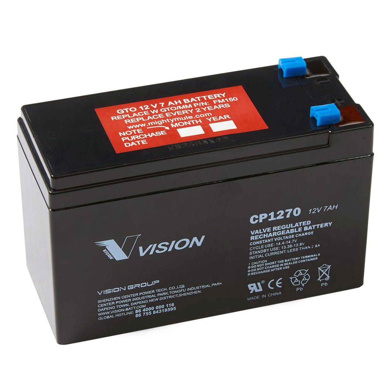 Replacement Battery for Automatic Gate Openers (FM150) | Mighty Mule Automatic Gate Openers