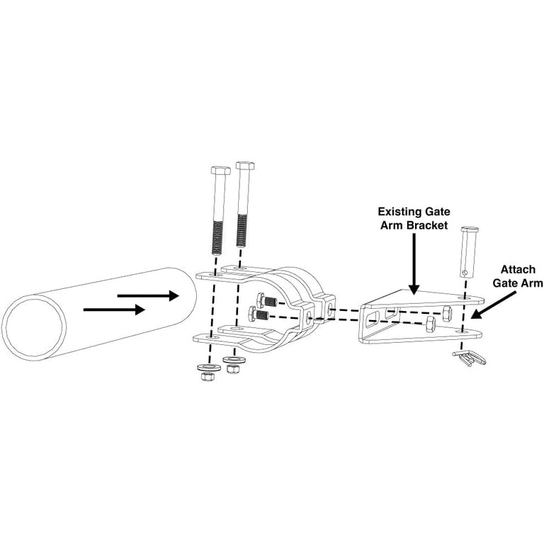 Tube Gate Brackets (MMTGB) | Mighty Mule Automatic Gate Openers